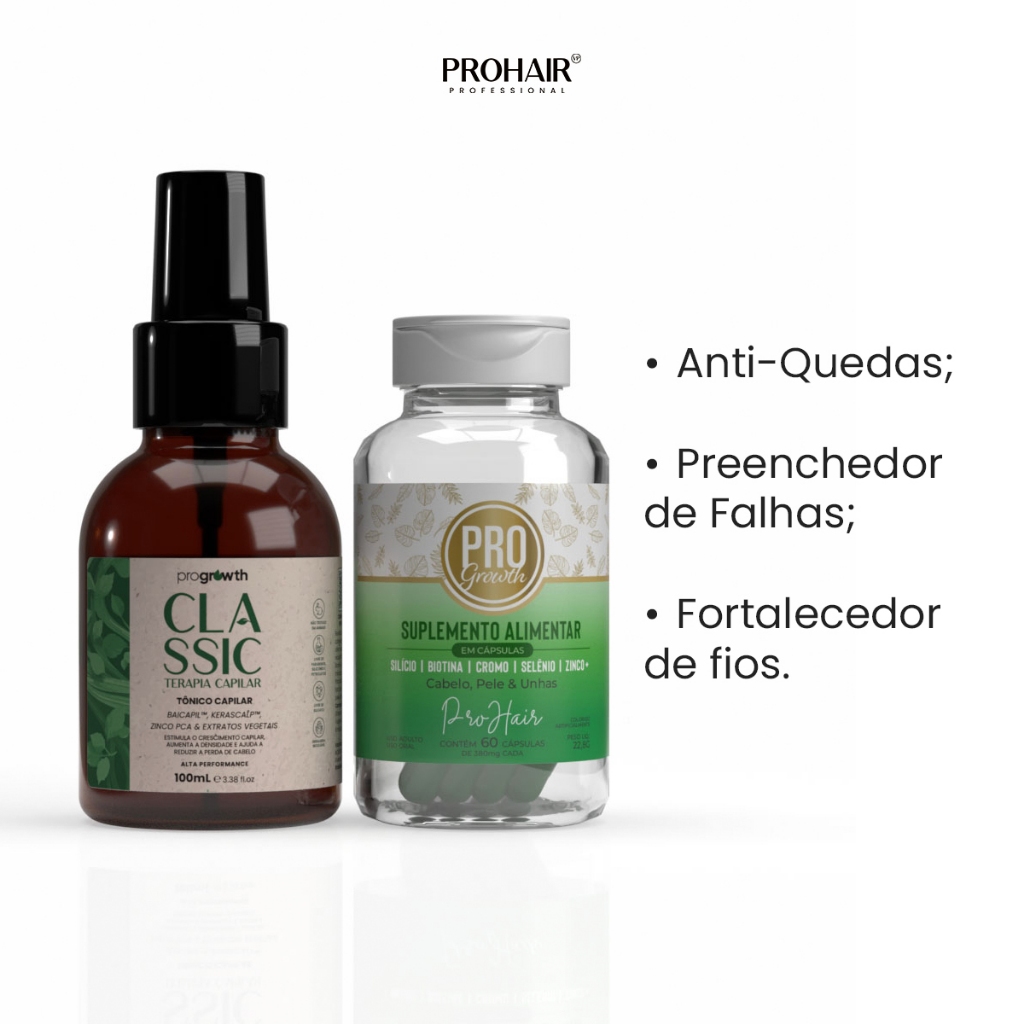 Kit Crescimento Tônico Para Cabelo Barba e Sobrancelha Biotina Para Cabelo