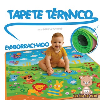 TAPETE ATIVIDADES P/ BEBÊ TÉRMICO ATIVIDADE EDUCATIVA IMPERMEÁVEL DOBRÁVEL 1.20X90 TATAME