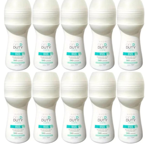 Kit com 10 Desodorante Roll-on On Duty Redutor de Pelos 50ml - Feminino Avon