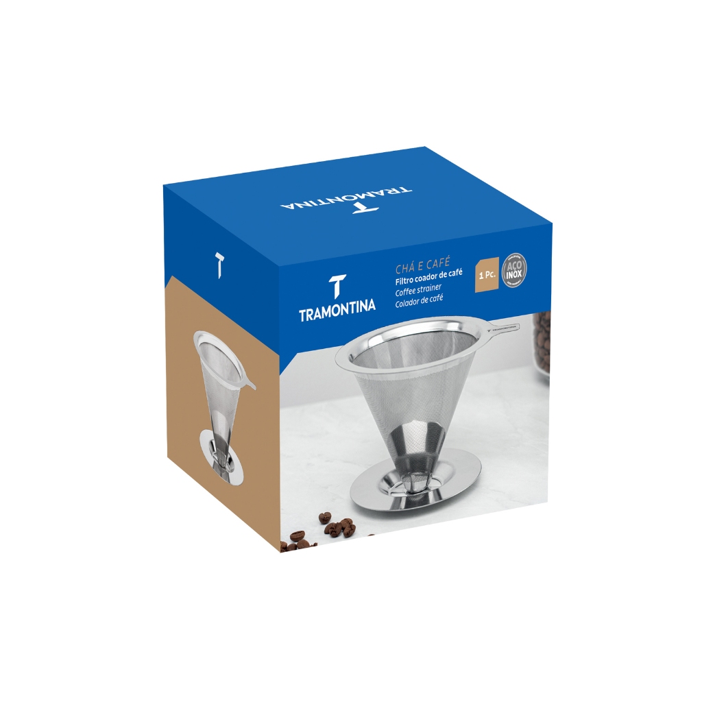 Coador De Café Tramontina Em Aço Inox em Oferta na Shopee