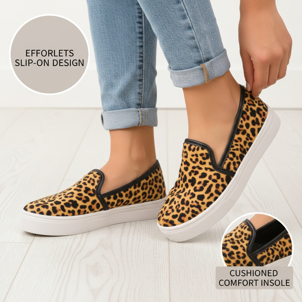 Tênis Slip On Feminino Calce Fácil Variações