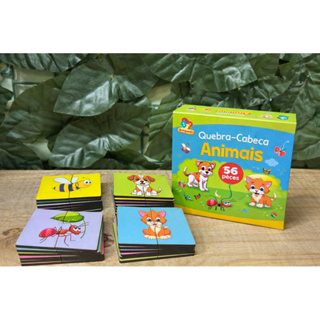 Quebra cabeça animais 56 Peças MDF em Oferta na Shopee