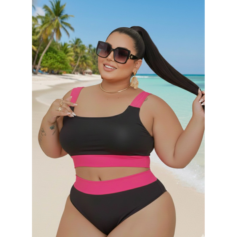 Roupa de praia conjunto bikini elegante mais vendido hot pant luxuoso plus size