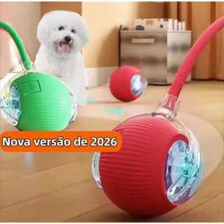 Bola Inteligente Pet Cão Gato Elétrica Recarregável | Brinquedo Automático Antiestresse com LED em Oferta na Shopee