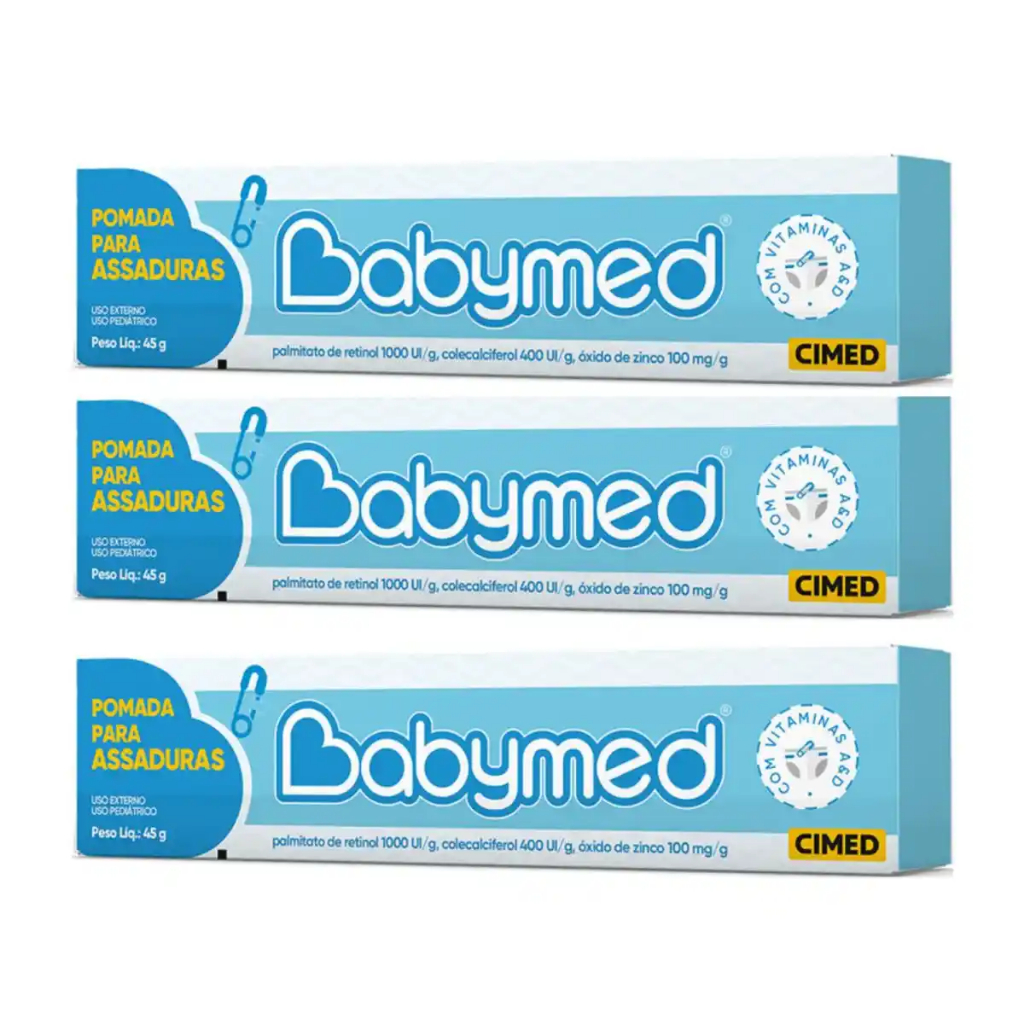 Compre e GANHE! Kit com 03 Babymed Pomada Para Assaduras 45g e ganhe um repelente infantil