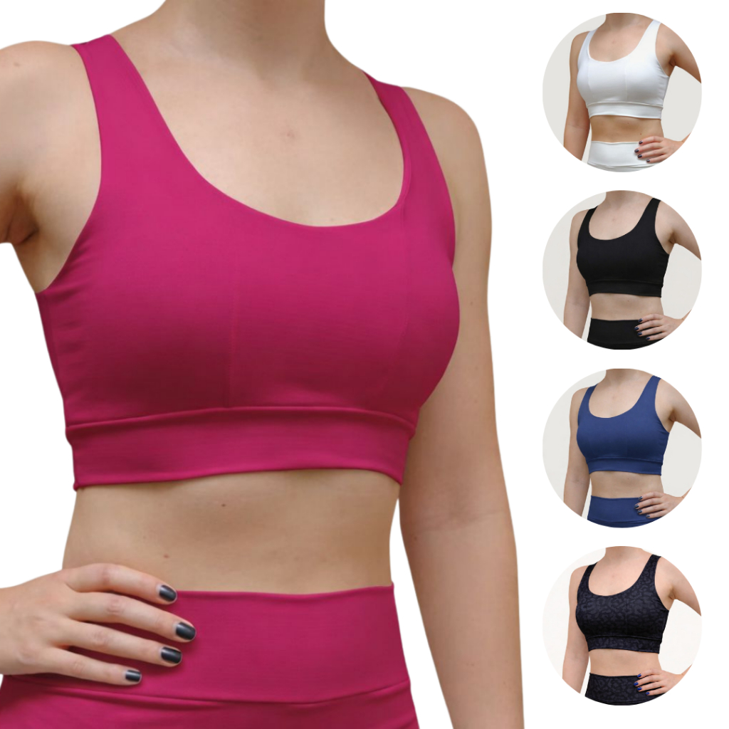 TOP Regata COM Bojo Feminino Suplex Academia em Oferta na Shopee