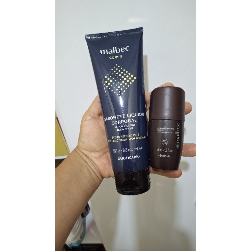 Kit Malbec Club Sabonete Líquido 250g + Desodorante Roll-on Malbec 55ml oboticário.