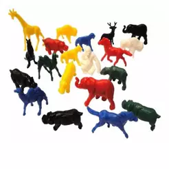 Kit 50~200 Mini Animais Selvagens Bichos Zoológico Lembrancinha Sacolinha Surpresa Brinquedos Festa