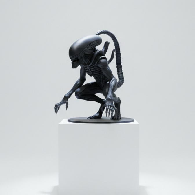 Escultura Alien Xenomorfo - Colecionável Premium Escultura Minimalista & Impactante