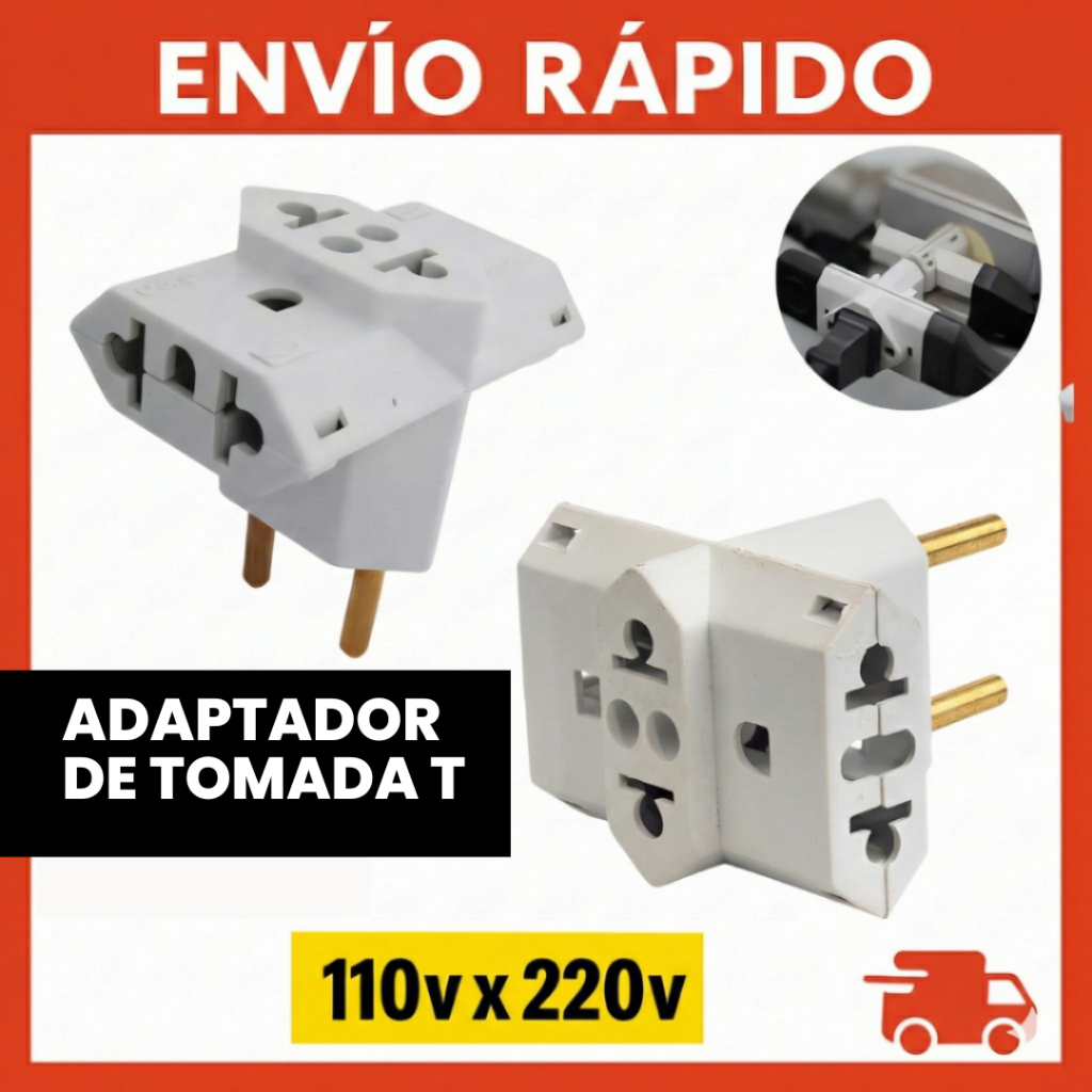 Adaptador de Tomada Benjamin 10A/20A Pino Maciço Adaptador T Resistente em Oferta na Shopee