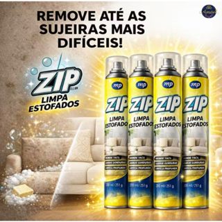Espuma Spray Zip Clean 300ml Limpa a Seco Sofá, Estofado, Banco de Carro Limpeza Profunda em Oferta na Shopee