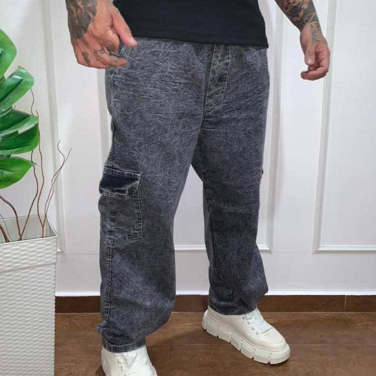 Calça Cargo balao baggy Jeans Boca Larga pants cân Sk8 Moda Masculina Dazzling 100% Algodão Estilo Mandrake dazzling