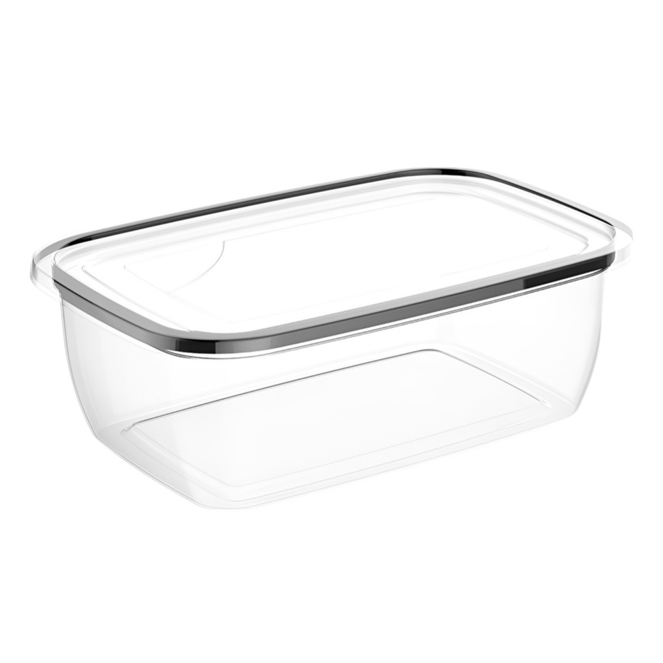 Pote De Plástico Retangular Transparente 700ml Uninjet em Oferta na Shopee