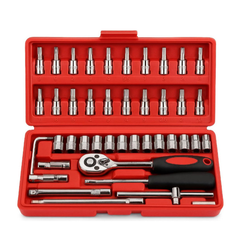 Kit 46 Chave Catraca Jogo De Soquetes Allen Torx Ferramentas simplus