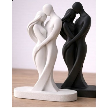 Enfeite Decorativo Casal "O Abraço"  Escultura de Mesa Moderna para Sala e Quarto em Oferta na Shopee