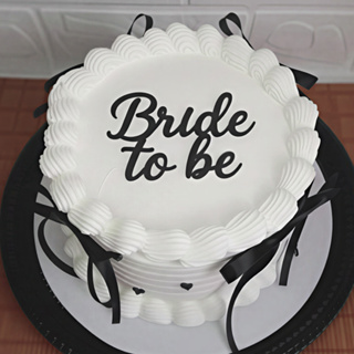 Topo de bolo Bride to be +Laços Preto -Decoração de bolo Bride preto -topo vintage em Oferta na Shopee