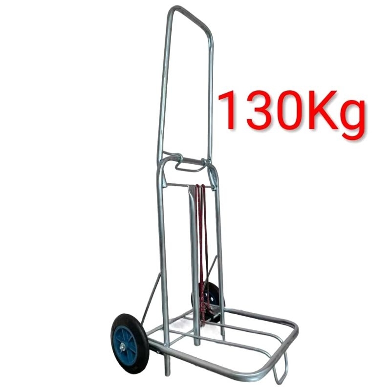 Carrinho de Mão Dobrável bagagem 130kg carga maleiro caixa térmica cooler praia feira sacoleira jumbinho.