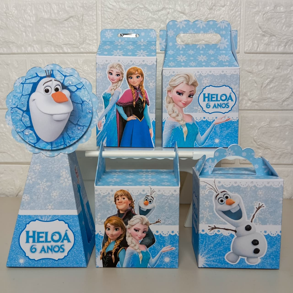 ENVIO RÁPIDO Kit Festa Frozen Lembrancinha Aniversário Infantil - PEGUE E MONTE