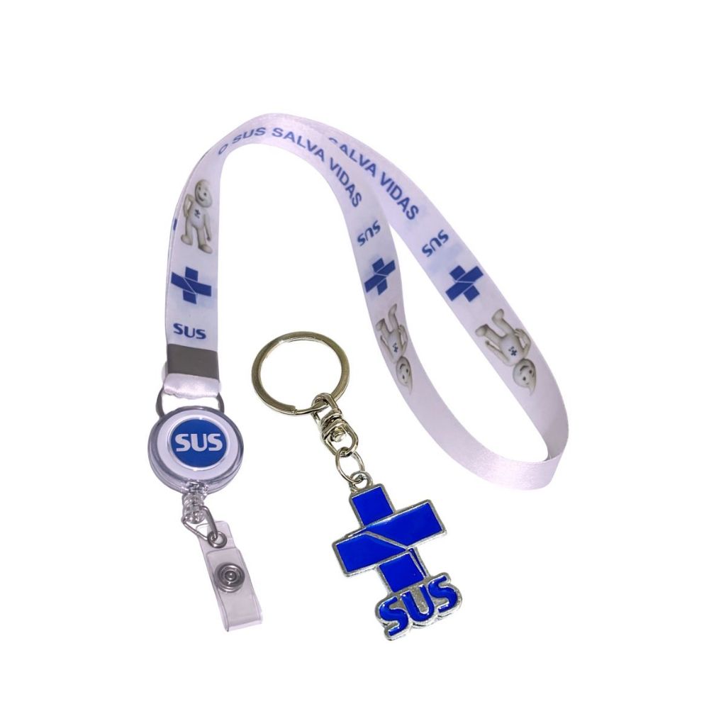 Cordão para Cracha + Chaveiro SUS em Oferta na Shopee