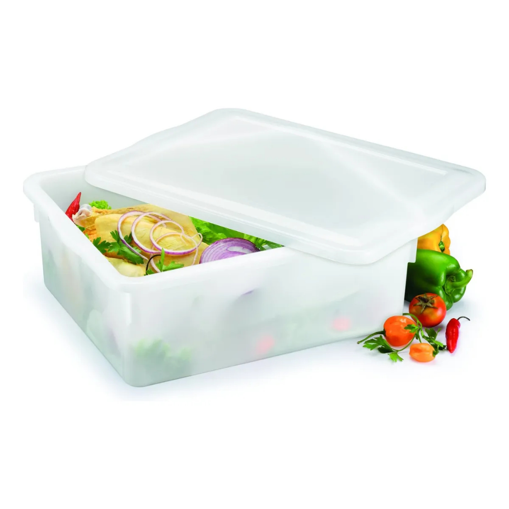 Kit 3 Caixas Biopratika 16,5 Litros Com Tampa - Pleion Branco Resistente Multiuso 0540