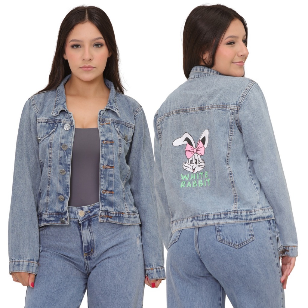 Kit 2 Jaquetas Jeans Infantil Juvenil Menina Blusa de Frio 10 ao 16