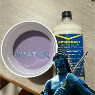 KIT EDIÇÃO AVATAR 1L DE RESINBEST + 1 KG DO PÓ AVATAR (COR DO PÓ MÁGICO ROXO CERÂMICO) em Oferta na Shopee