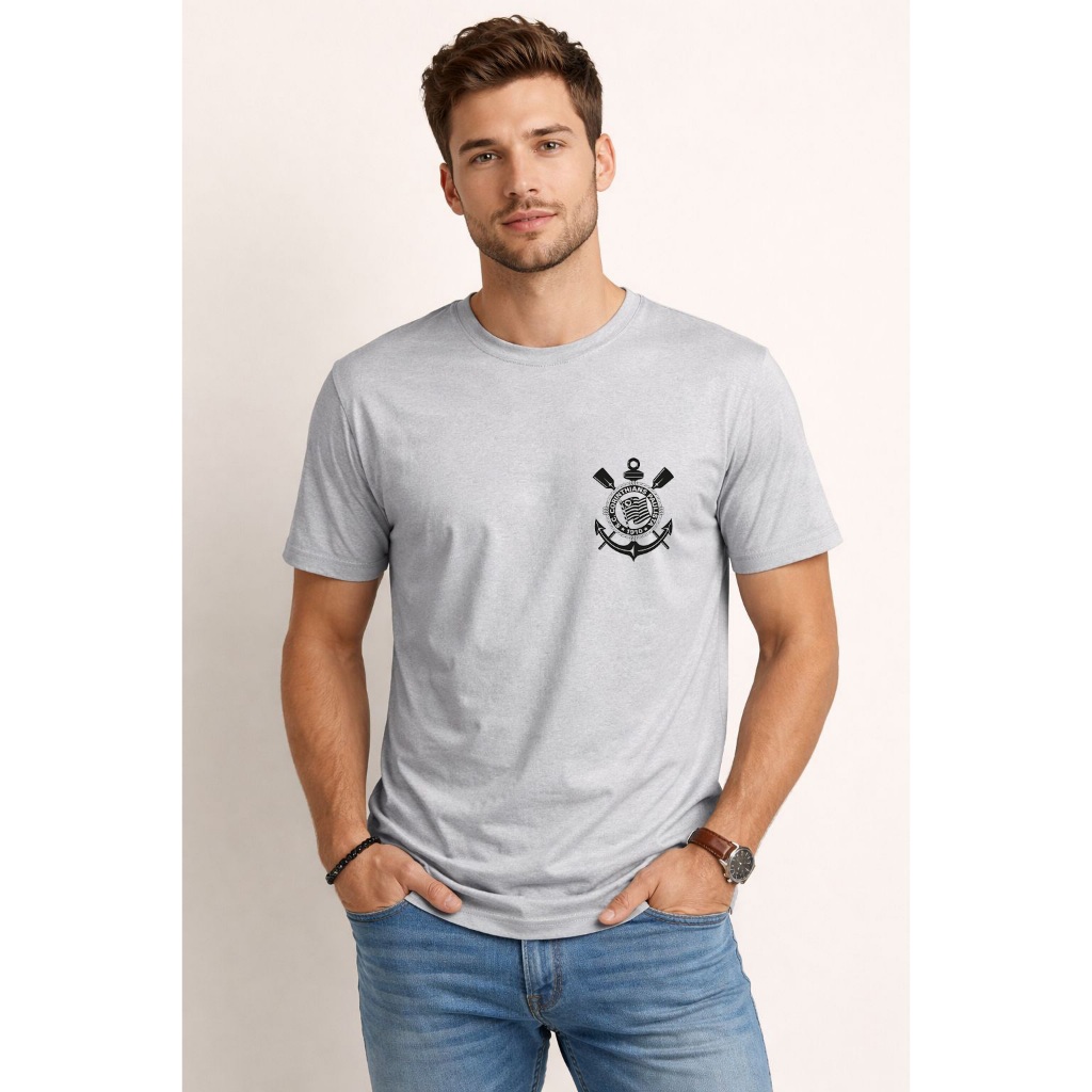 Camisa Time Corinthiãns Timão Modelo Premium Universitário Malha Peruana
