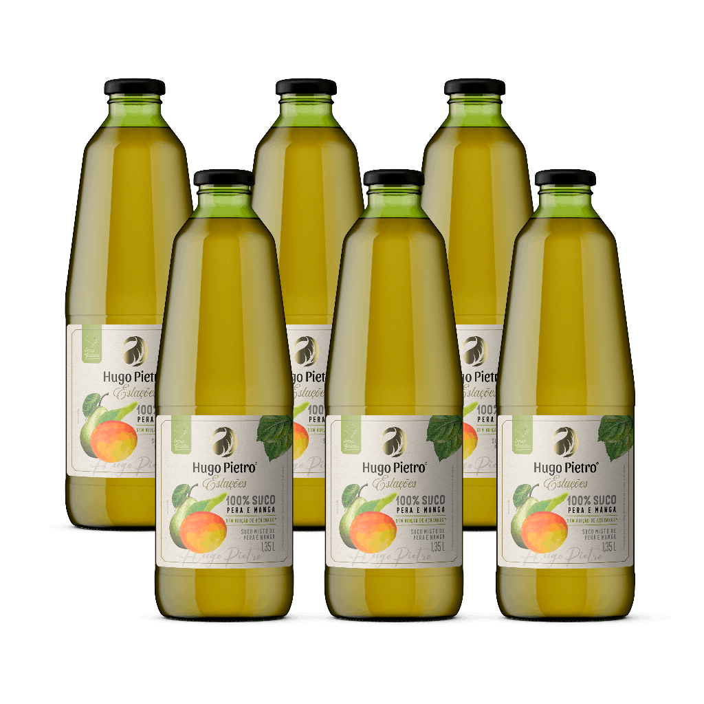 Suco de Pêra e Manga 1,35L Integral Sem Glútem - Hugo Pietro da Serra Gaúcha