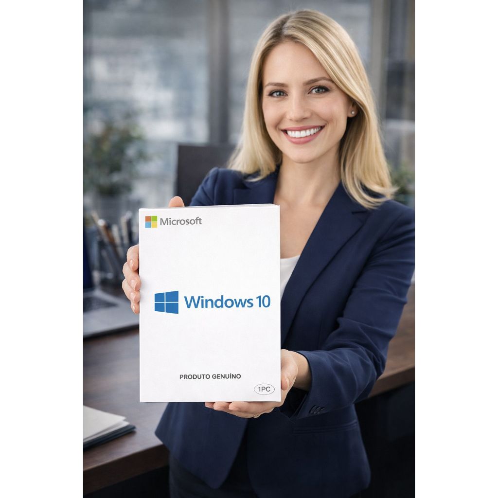 Microsoft Windows 10 Pro, 32/64 Bits, Licença Original - Chave Vitalícia