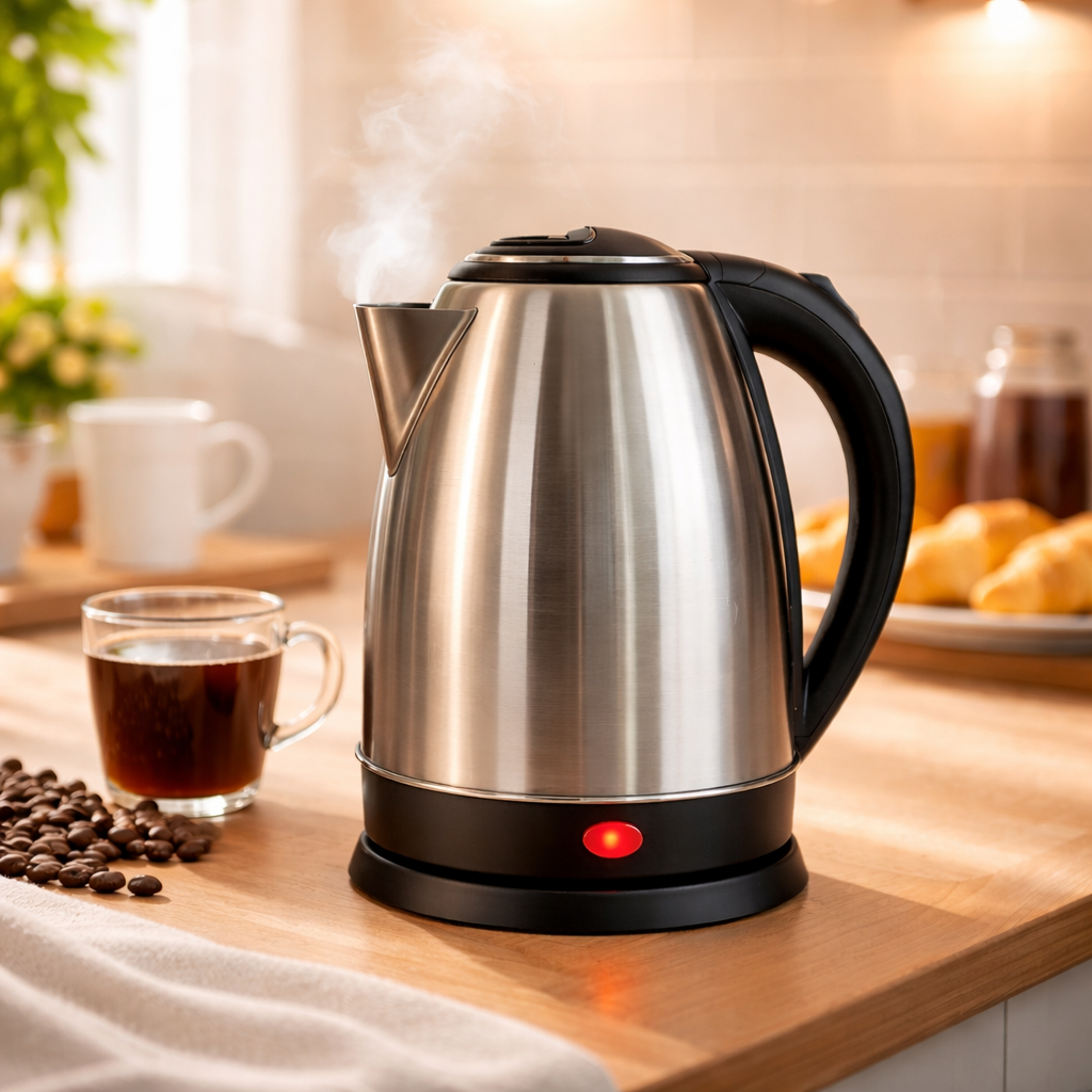 Chaleira Jarra Elétrica Inox 2L 1200W Ferve Água Quente Chá Leite Café 110v 220v