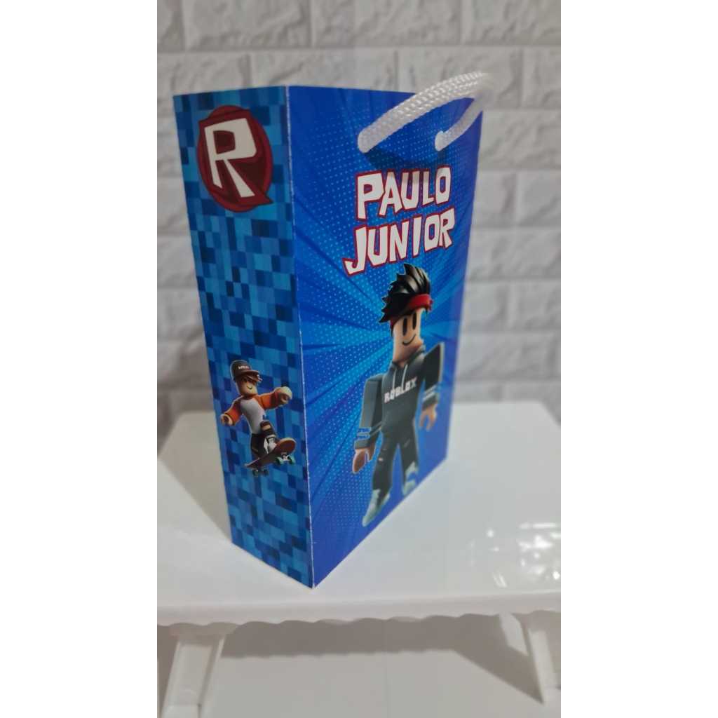 Sacolinha Personalizada P, Roblox  menino/festa infantil/aniversario/jogo