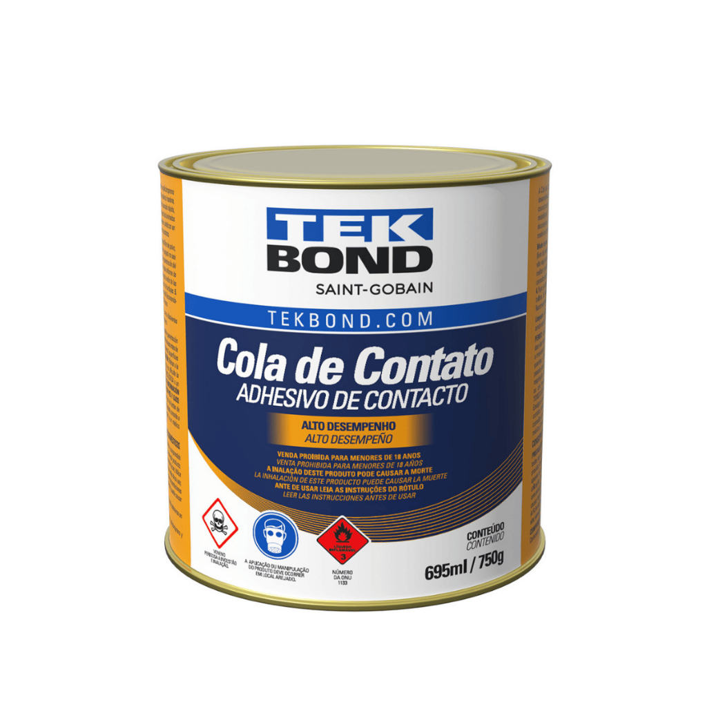 Cola de Contato Tekbond 750g Ideal para Couro, Borracha, EVA, Courvim, Fitas Borda e MDF em Oferta na Shopee