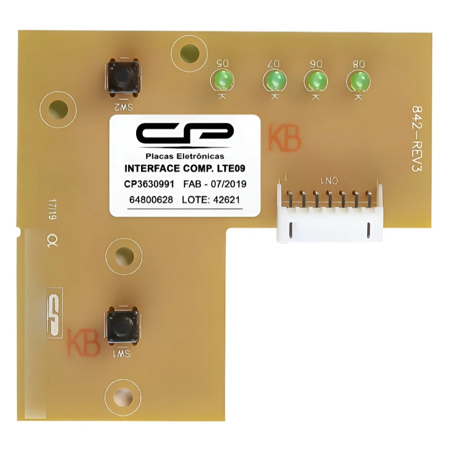 Placa Interface CP0991 Lavadora Electrolux LTE09 9kg Bivolt 64800628 64500189