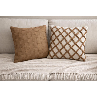 Kit com 2 Capas de Almofada Algodão Macrame BohoChic 45x45 em Oferta na Shopee