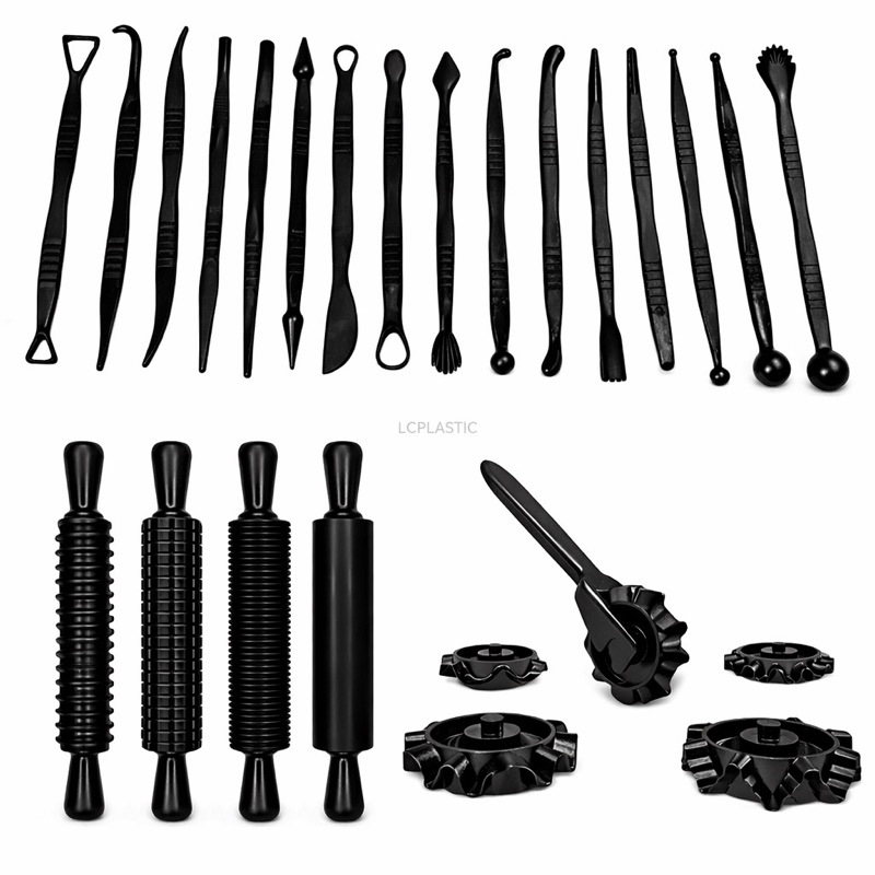 Kit Estecas 16 Ferramentas +   Cortador Carretilha 5 em 1  +  4 Rolos Liso e Marcadores em Oferta na Shopee