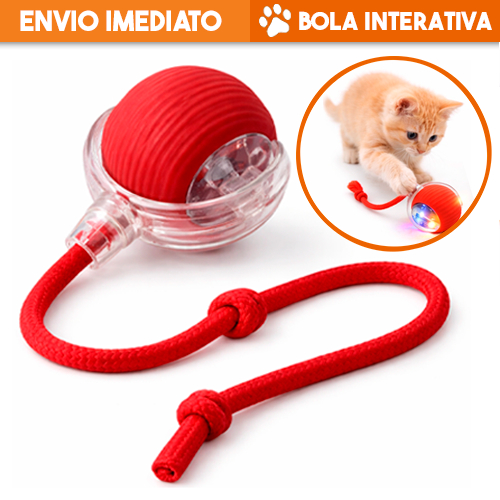 Brinquedos Interativos para Gatos Bola de Rolamento Automático Cauda Falsa Recarregável Elétrico