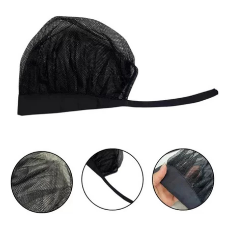 Kit Com 5 Touca Telinha Com Aba Amarra Oxford Lavável Uniforme Cozinha Restaurante Padaria Pizzaria