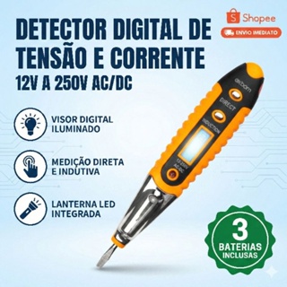 CANETA DETECTORA DE TENSÃO E CORRENTE DIGITAL - CNTT-D10 - EXBOM em Oferta na Shopee