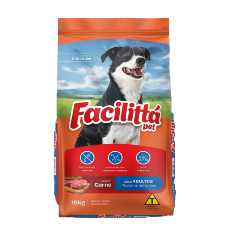Ração Facilitta 10,1 kg Cão Adulto Raça Medio e Grande Porte