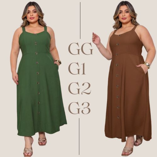 Vestido Feminino Plus Size Elegante Midi Alça Larga Casual Em Tecido Alfaiataria Marrant em Oferta na Shopee