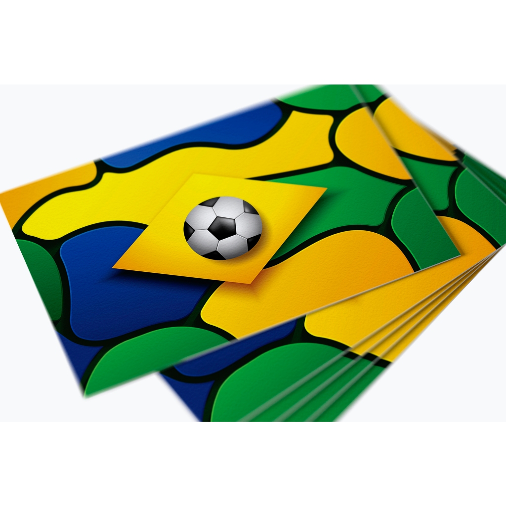 Jogo Americano em PVC 6 unidades Futebol Campo de Futebol 45cm x 35cm lavável Descanso de Prato cod01