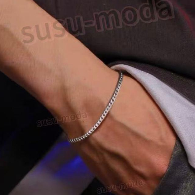 SUSU-MODA Pulseira Masculina/Feminina em Aço Inoxidável - Elegante e Resistente Moda moderna(Hipoalergênica)