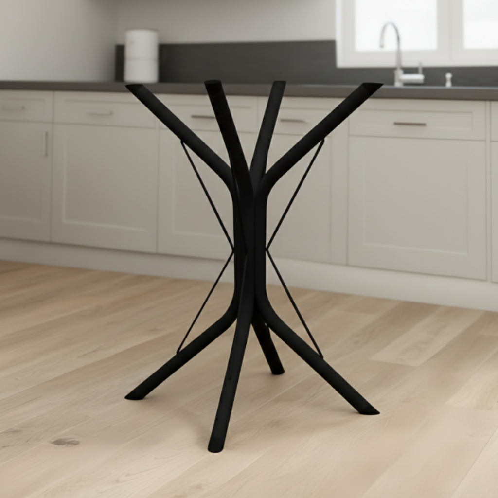 Pé Perna Base de Mesa Em Aço Reforçado 4 Apoios Elari para Granito Madeira Mármore - Suporta até 50kg - Tampo até 1Metro em Oferta na Shopee