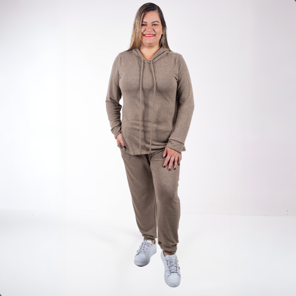 Conjunto De Frio Lanzinha Plus Size calça e Blusa Quentinho Moda  Inverno