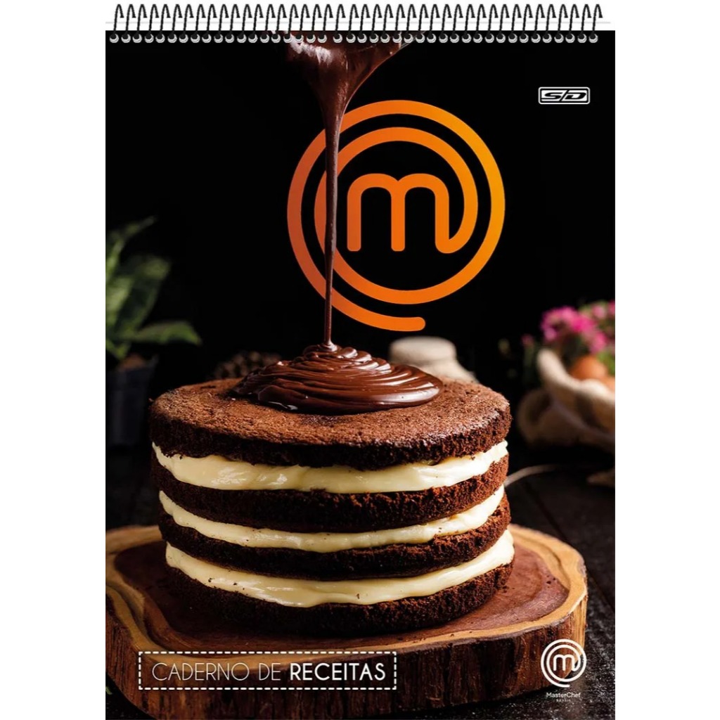 Caderno de Receitas Masterchef Colegial Superior Pautado 80 Folhas Animativa