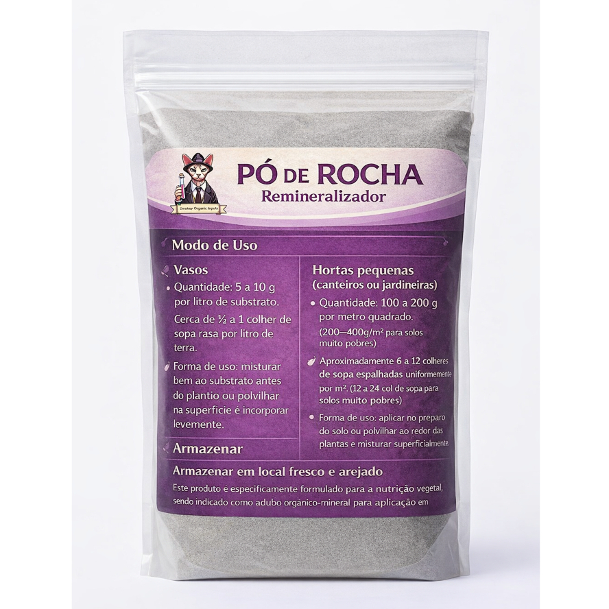 Adubo para Plantas Pó de Rocha Silicática 5kg Fertilizantes Grow Orgânico Horta Suculenta