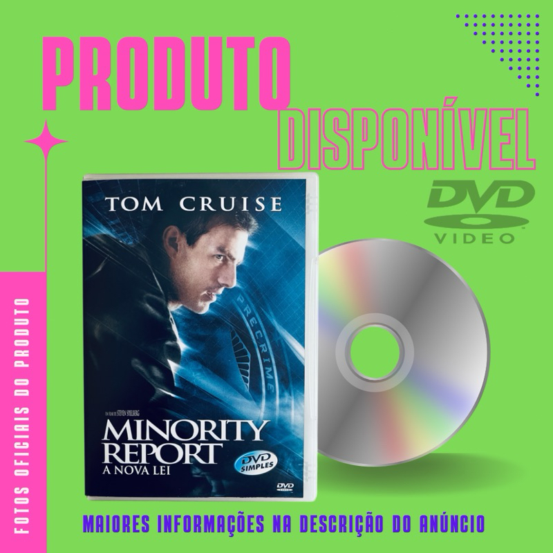 DVD FILME MINORITY REPORT A NOVA LEI - Com: Tom Cruise *