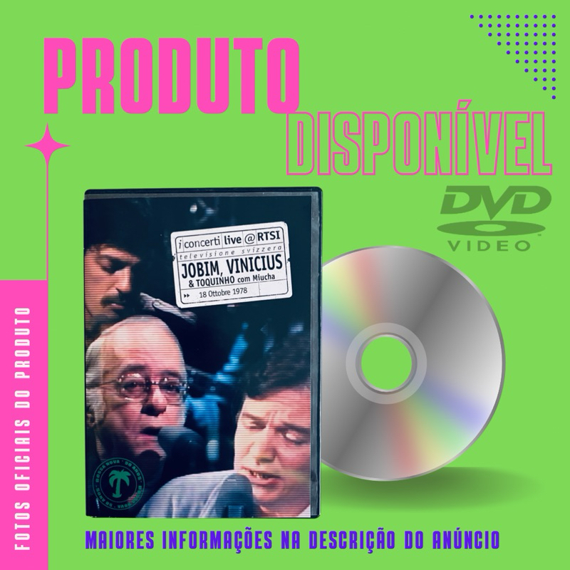 DVD JOBIM, VINICIUS E TOQUINHO COM MIUCHA - I CONCERTI LIVE