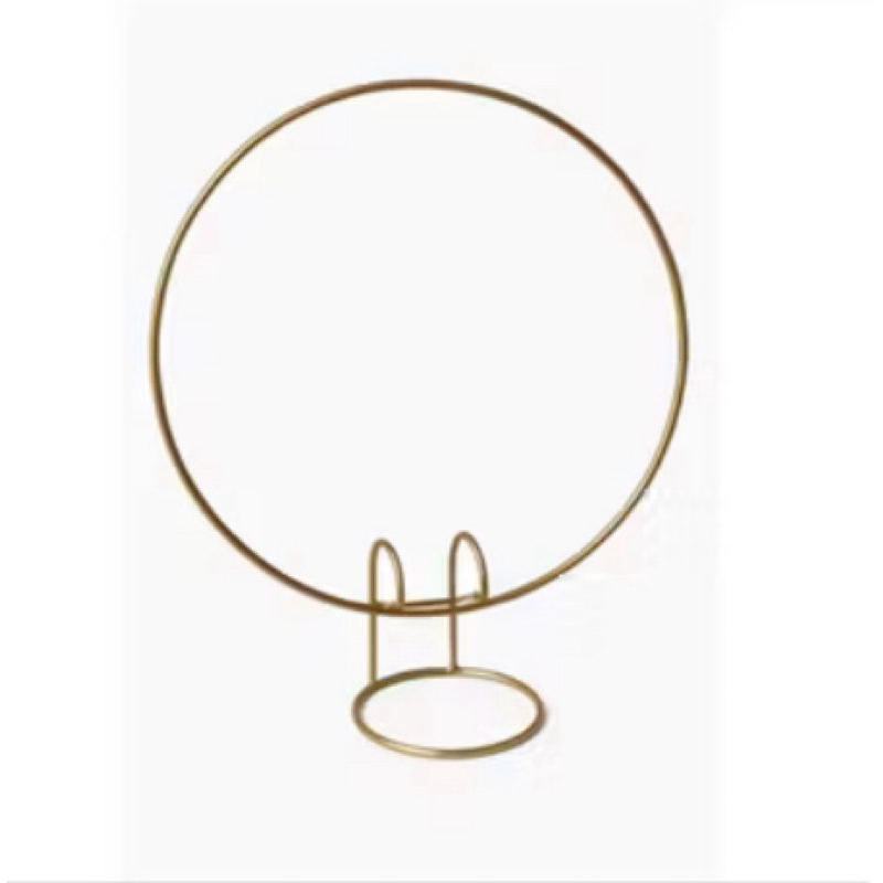 Arco Dourado Mini para Centro de Mesa 50cm Suporte Redondo Metal Decoração Casamento Festa Minimalista
