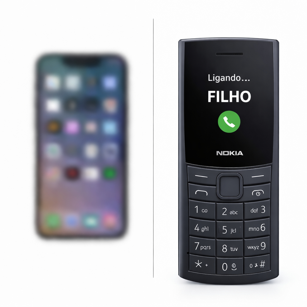 Nokia 110 4g Azul Celular Para Idoso Original Com Bateria Longa Duração